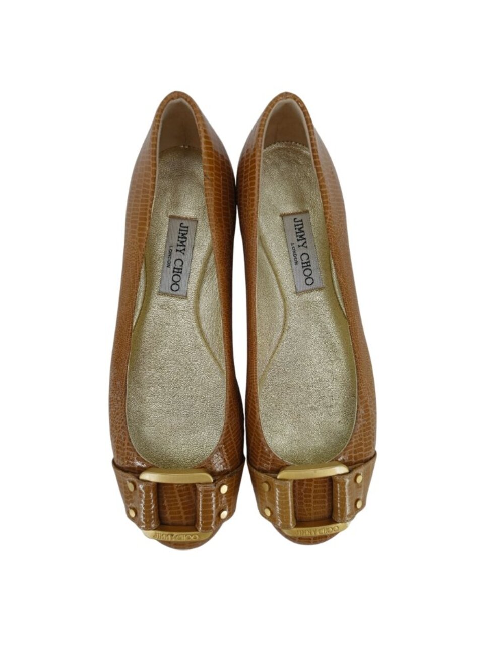 Jimmy Choo Womens US 9 / 39EU Lizard Print Leather Ballet Flats Loafers Shoes - Picture 10 of 12